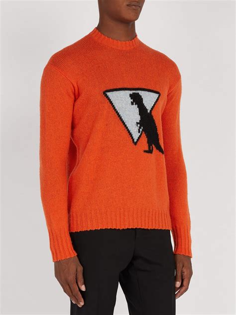 orange prada sweater|Prada.